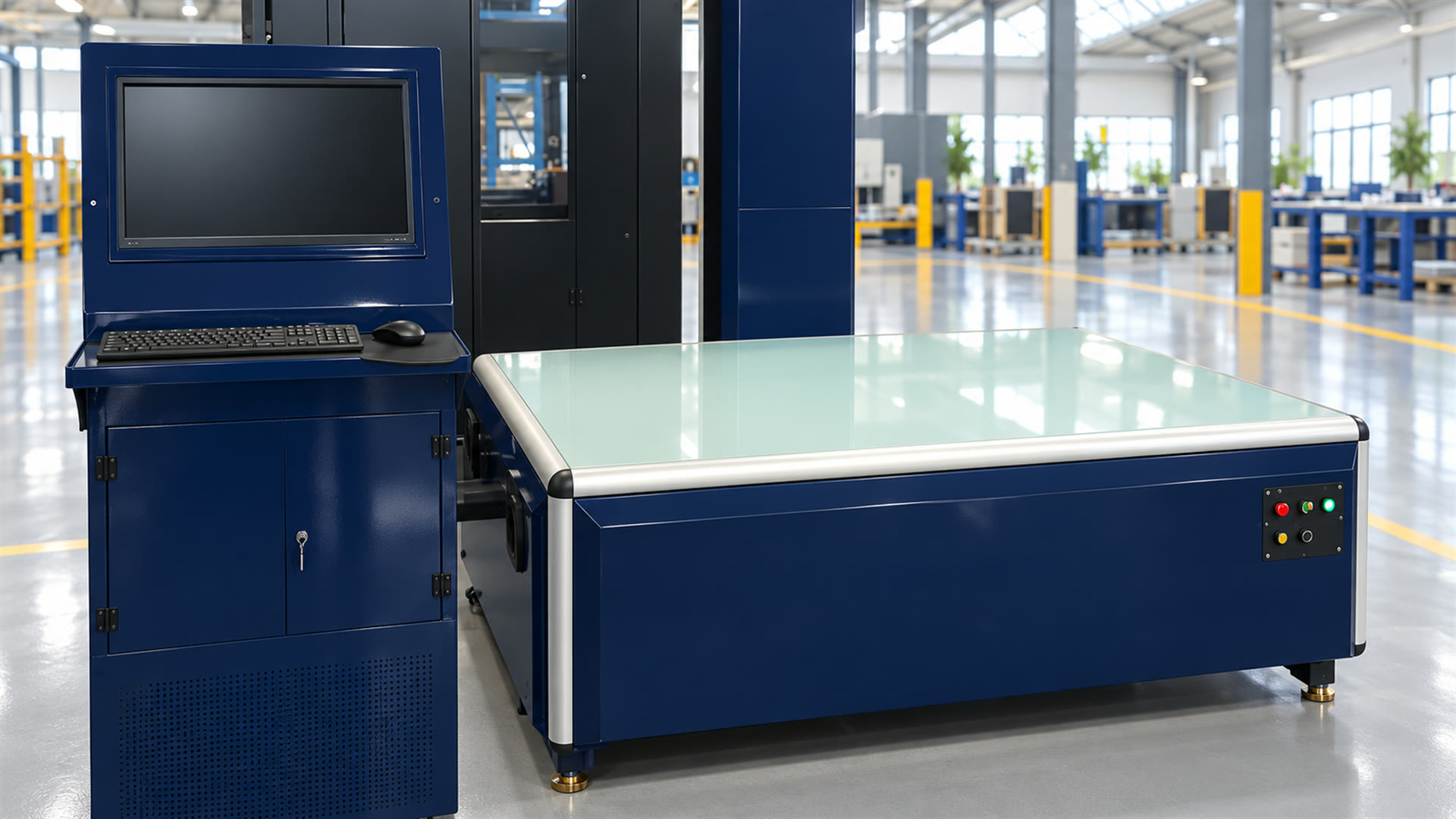 Optical inspection station in our plant